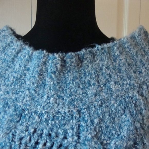 Free People Sweaters - NWT Free People Blue Nubby Knit Sweater XL